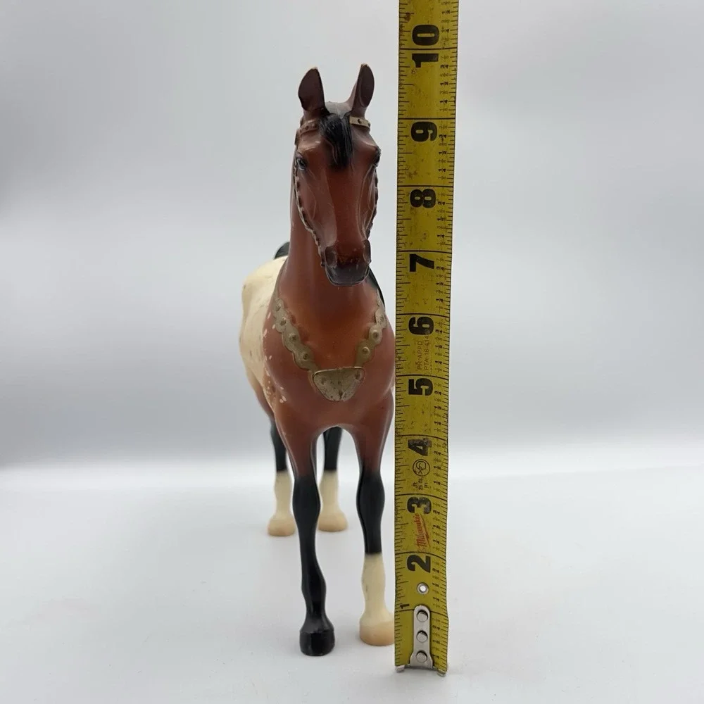 Vtg Breyer Horse White Tan Spotted ‎ Plastic Toy Figure Collectible 10in x 10in